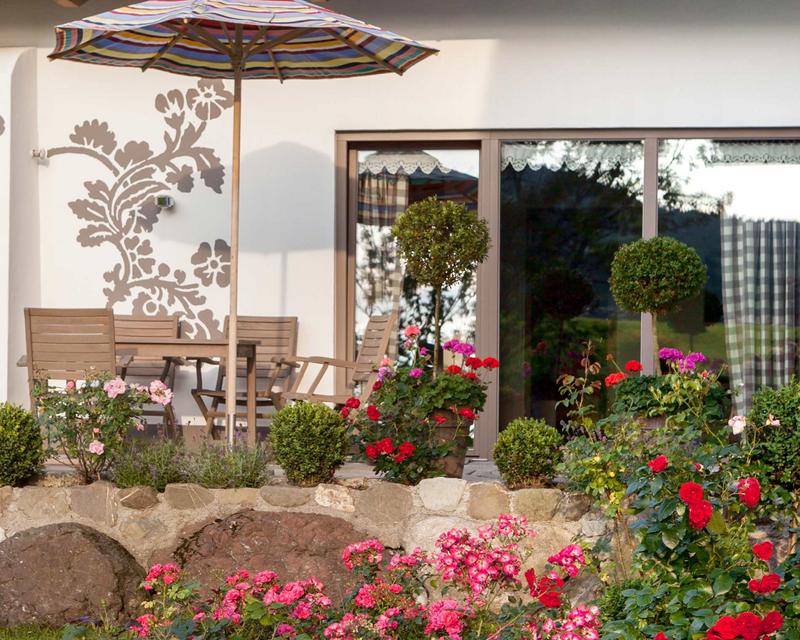 Terrasse einer Ferienwohnung