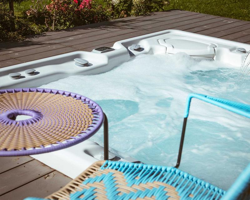 Nahaufnahme der blubberndem Whirlpools