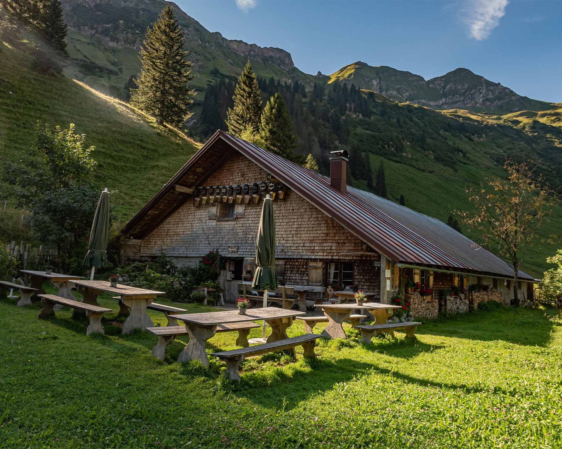 Alpe Plättele in der Sonne